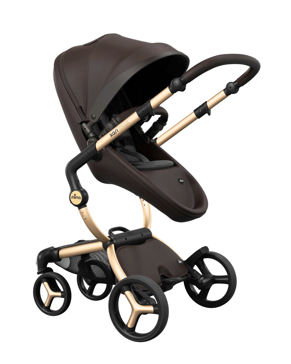 Mima Carrinho de Passeio Xari Max - Champagne/Chocolate Brown/Black