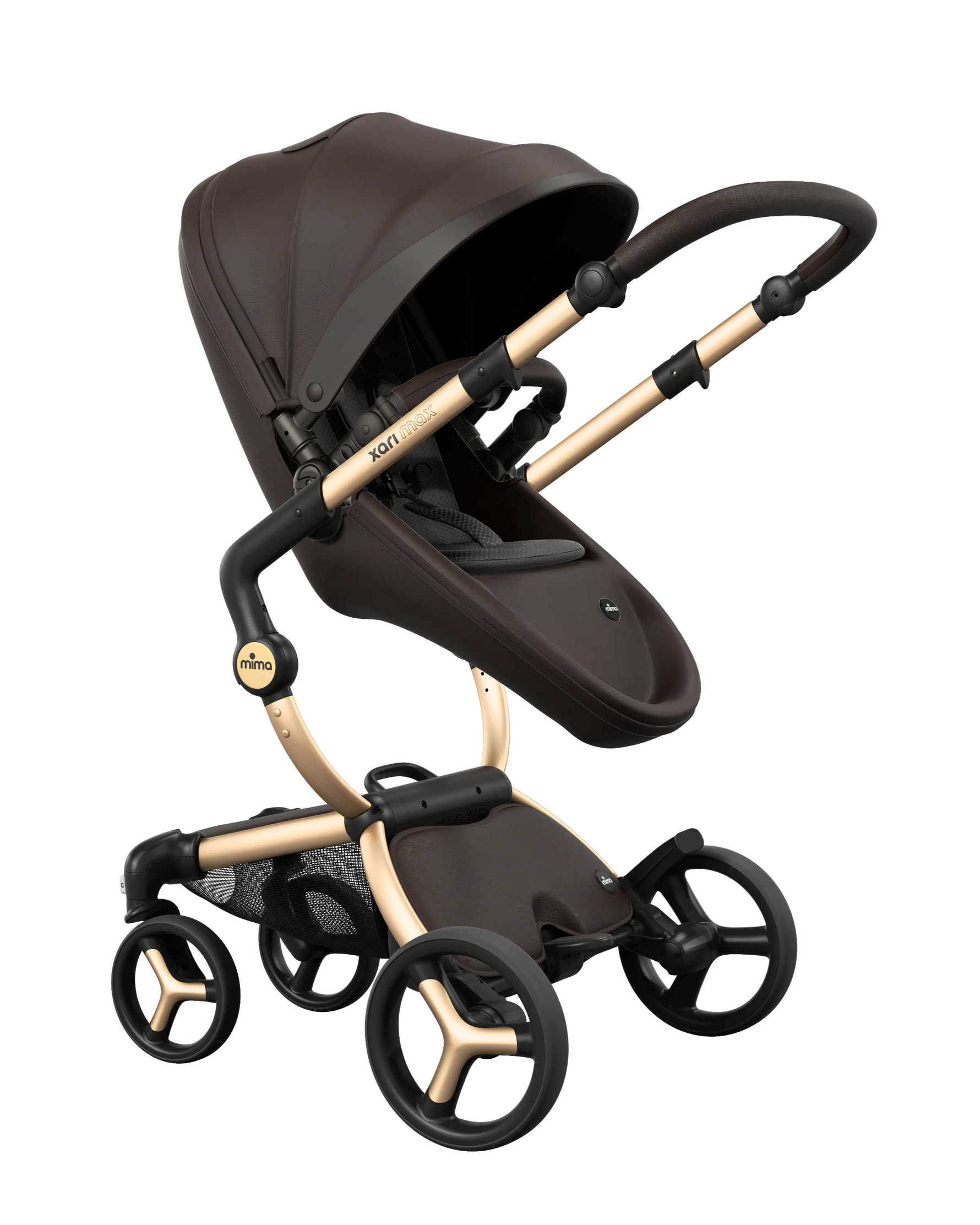 Mima Carrinho de Passeio Xari Max - Champagne/Chocolate Brown/Black