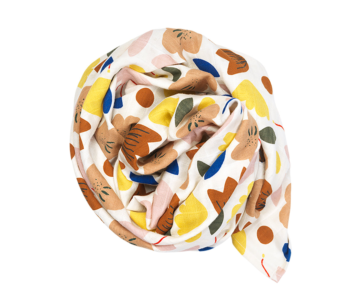 Fabelab - Musselina 120x120cm - Flower Print