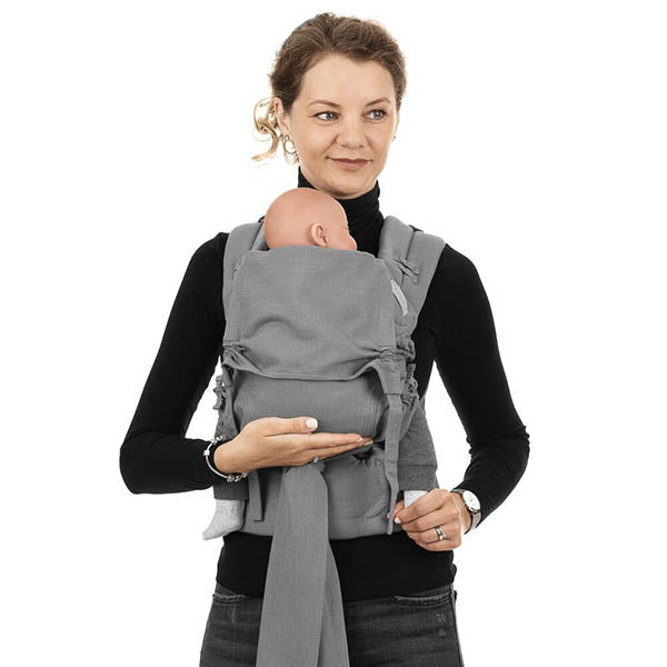 Fidella Mochila Portabebé FlowClick Halfbuckle Baby - Chevron Light Gray