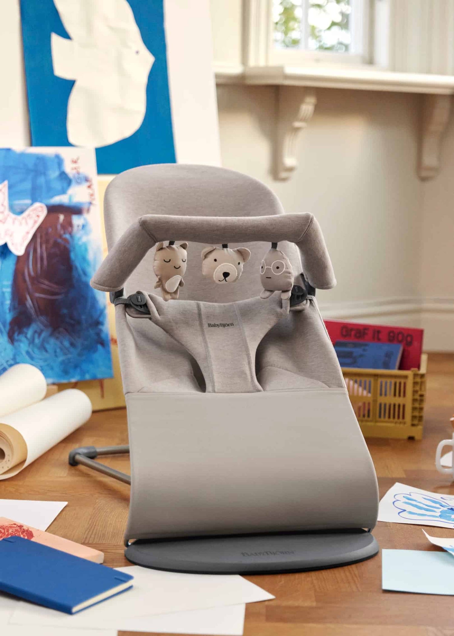 BabyBjorn Brinquedo para Espreguiçadeira - Amigos Suaves Neutros