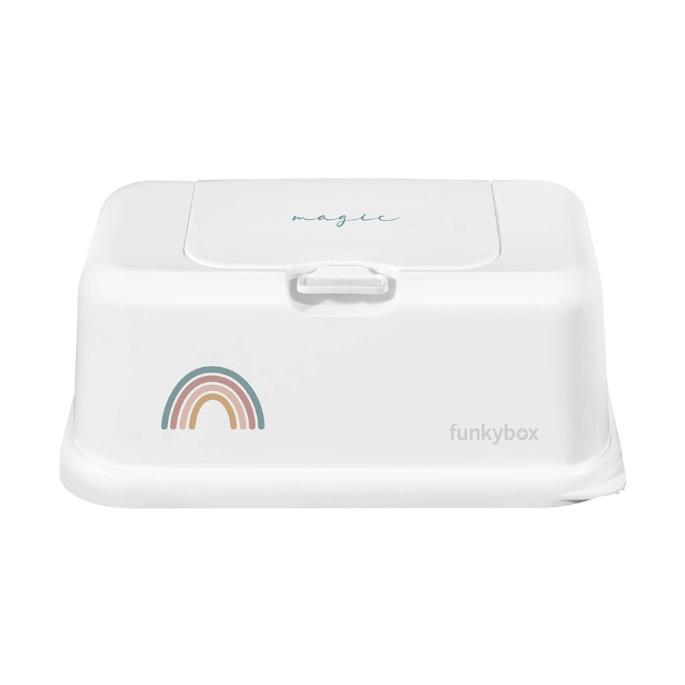 FunkyBox - Dispensador de Toalhitas Mate - Branca Arco-iris
