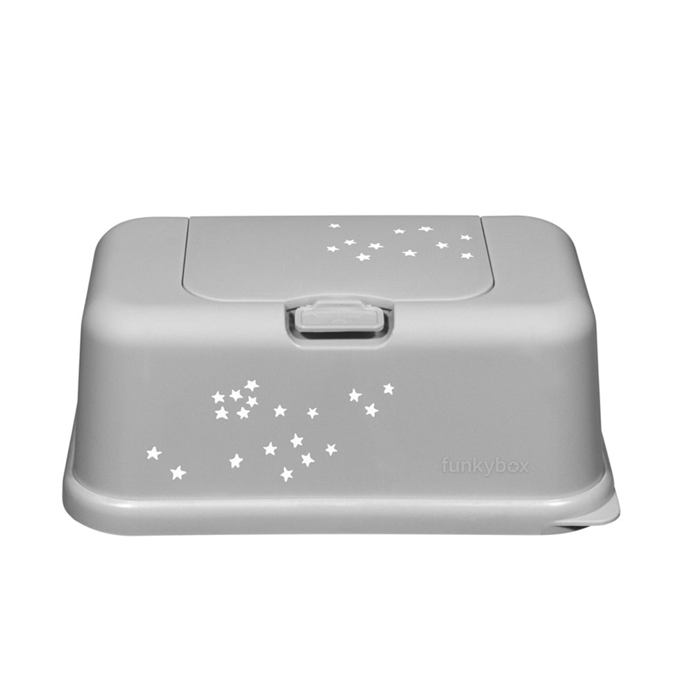 FunkyBox - Dispensador de Toalhitas Mate - Prata Estrelas