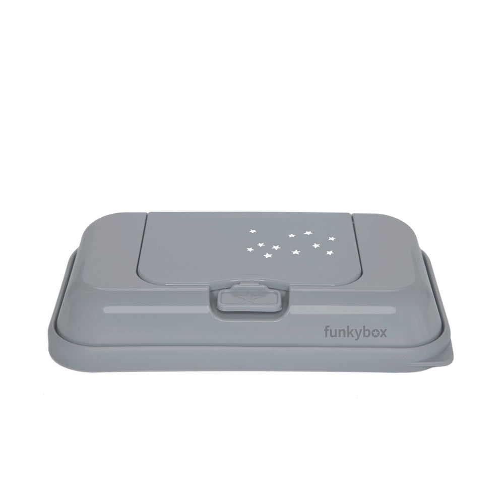 FunkyBox - Dispensador de Toalhitas To Go Brilho - Prata Estrelas