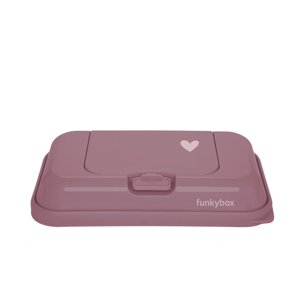 FunkyBox - Dispensador de Toalhitas To Go Brilho - Rosa Francés Coração