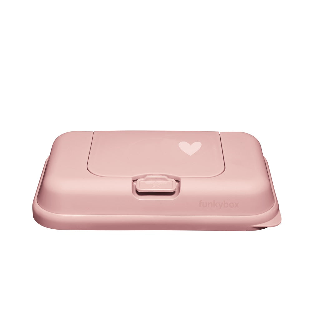 FunkyBox - Dispensador de Toalhitas To Go Mate - Rosa Pastel Coração