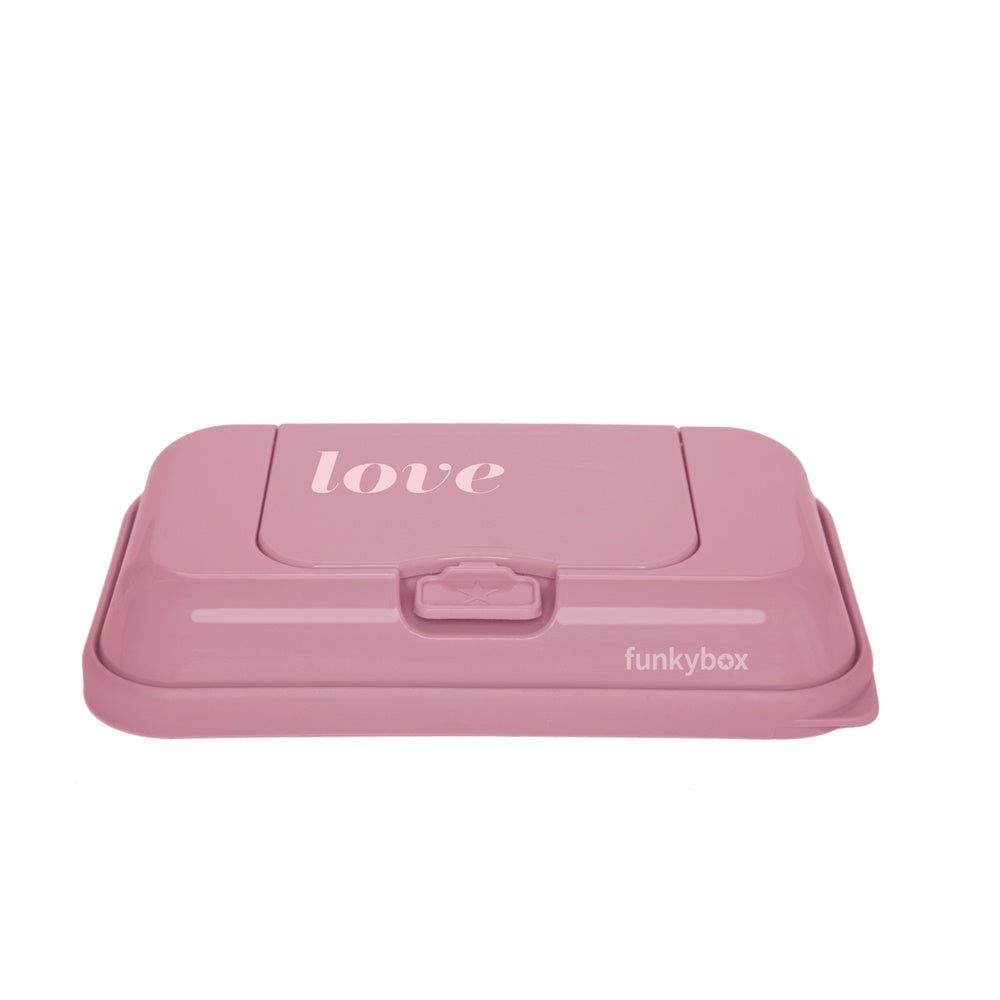 FunkyBox - Dispensador de Toalhitas To Go Brilho - Rosa Vintage Love
