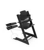 Stokke Bundle Cadeira Tripp Trapp + Baby Set + Espreguiçadeira - Black