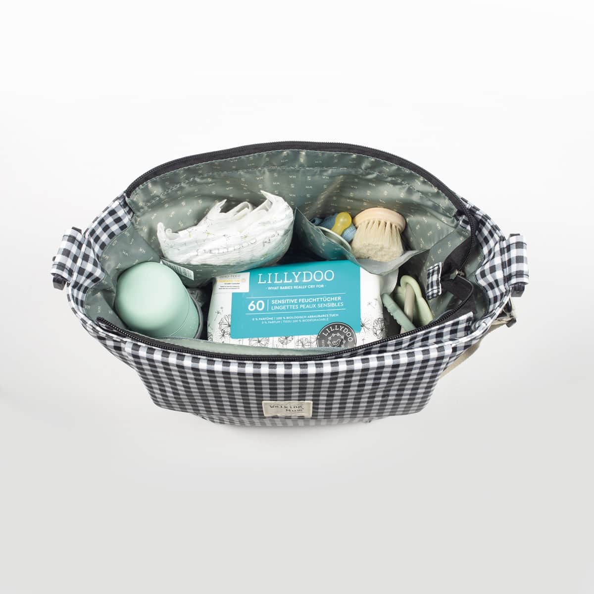 Walking Mum Bolsa Canastilla I Love Vichy Negro (Iv)