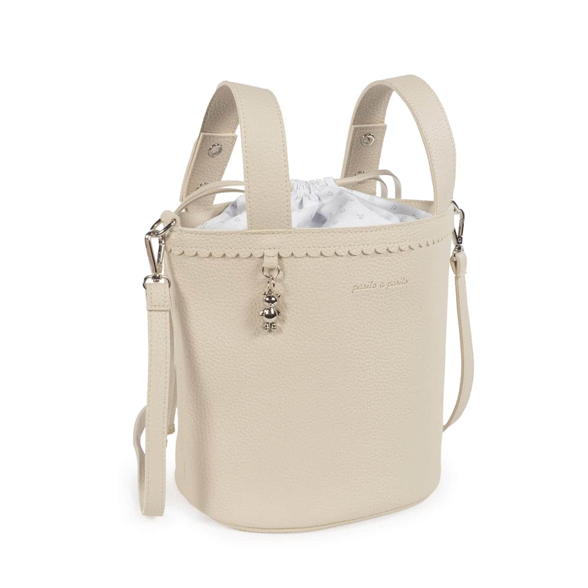 Pasito a Pasito Bolsa Bucket Icon Cream