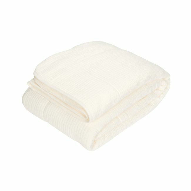 Little Dutch Manta de Malha para Berço | Cot Blanket | Pure Soft White