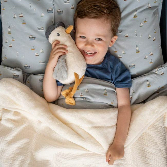 Little Dutch Manta de Malha para Berço | Cot Blanket | Pure Soft White