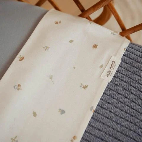 Little Dutch Manta de Malha para Alcofa | Bassinet Blanket | Pure Denim Blue