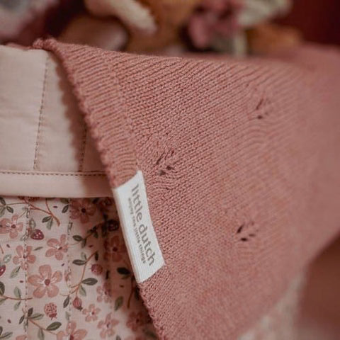 Little Dutch Manta de Malha para Berço | Cot Blanket | Pure Blossom