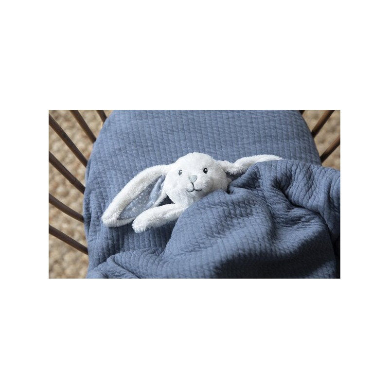 Little Dutch Manta de Malha para Berço | Cot Blanket | Pure Denim Blue