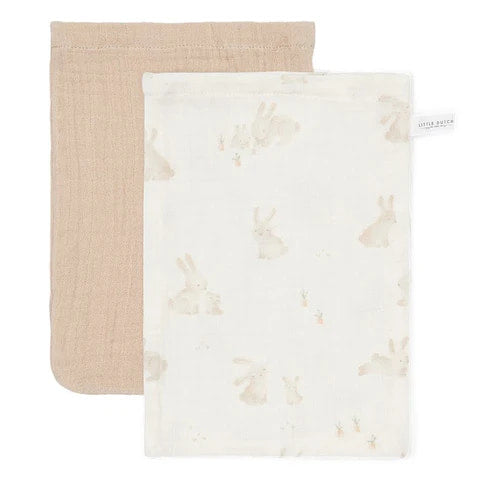 Little Dutch Mini Toalhinhas de Higiene | Washcloths - Baby Bunny / Bege