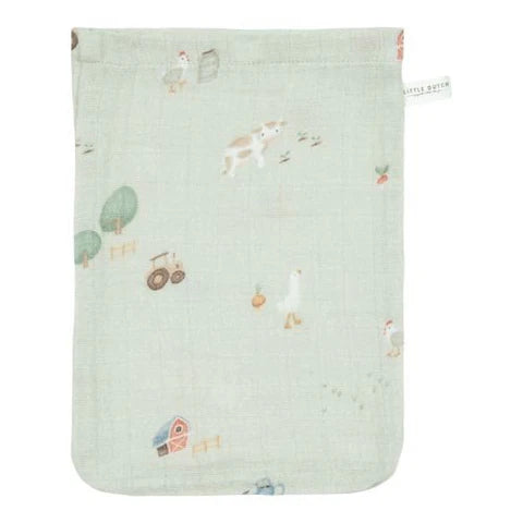 Little Dutch Mini Toalhinhas de Higiene | Washcloths - Little Farm / Pure Olive