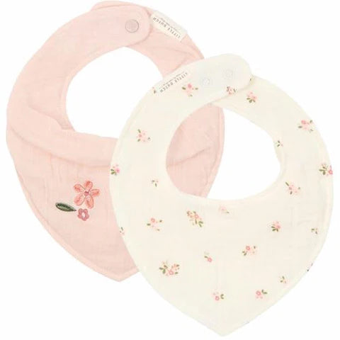 Little Dutch Bandana Babete em Musselina -  set de 2 - Fairy Blossom ; Blossom