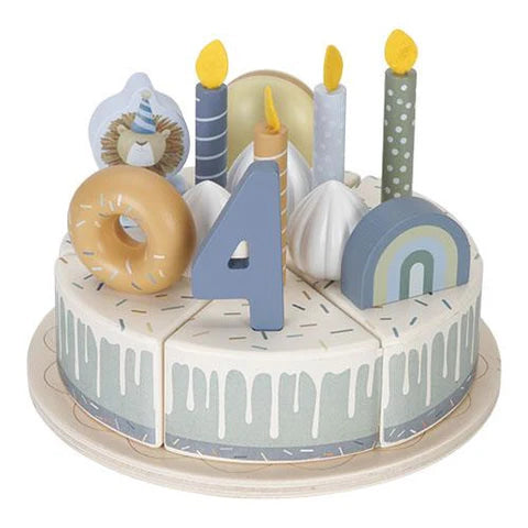 Little Dutch Bolo de Aniversário em Madeira - Azul