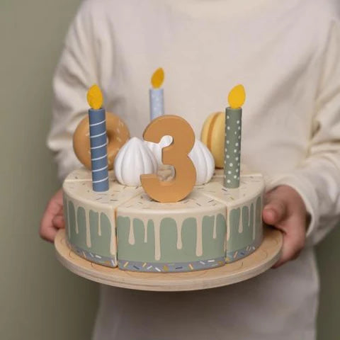 Little Dutch Bolo de Aniversário em Madeira - Azul