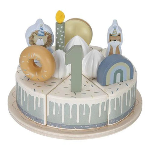 Little Dutch Bolo de Aniversário em Madeira - Azul