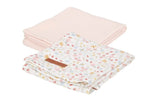 Little Dutch Mini Toalhinhas de Higiene | Washcloths - Flowers and Butterflies / Pure Soft Pink