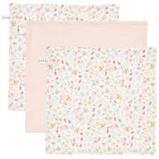 Little Dutch Toalhas de Rosto - Flowers and Butterflies / Pure Soft Pink