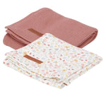 Little Dutch Toalhas de Rosto - Pure Pink Blush / Flowers & Butterflies