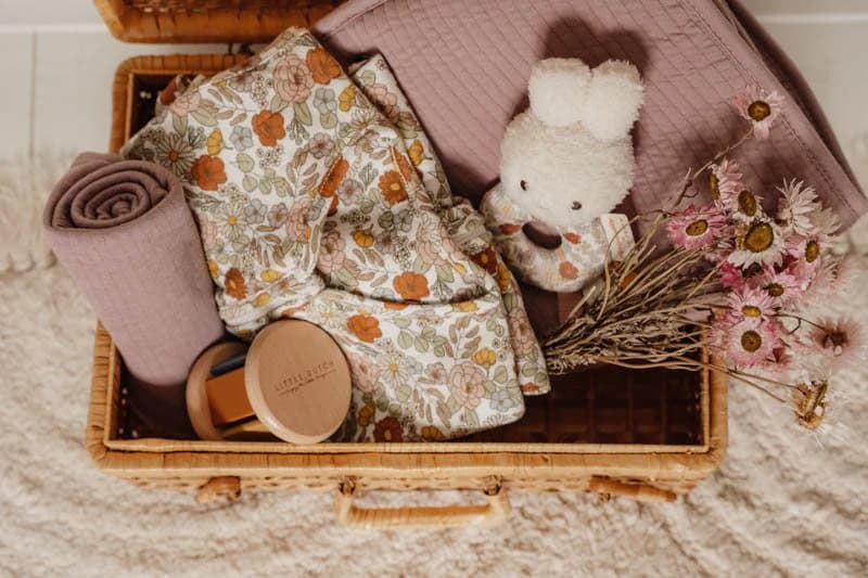 Little Dutch Mini Toalhinhas de Higiene | Washcloths - Vintage Little Flowers / Pure Mauve