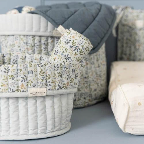 Little Dutch Swaddle 120 x 120 em Musselina - Blueberry Leaves