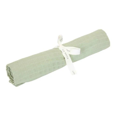 Little Dutch Swaddle 120 x 120 em Musselina - Sage
