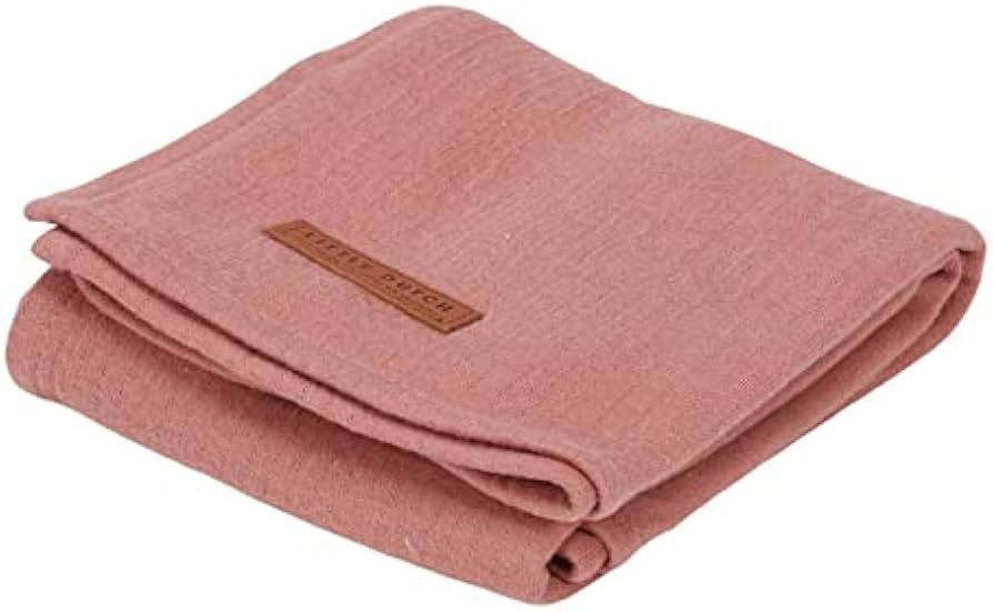 Little Dutch Swaddle 120 x 120 em Musselina - Pure Pink Blossom
