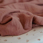 Little Dutch Swaddle 120 x 120 em Musselina - Pure Pink Blossom
