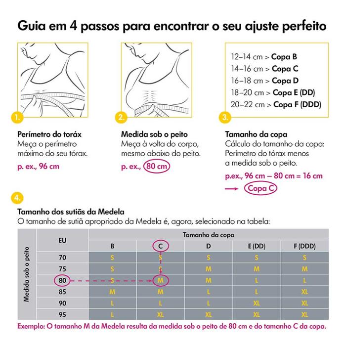 Medela Soutien de Amamentação e Extração 3 em 1 Preto - L