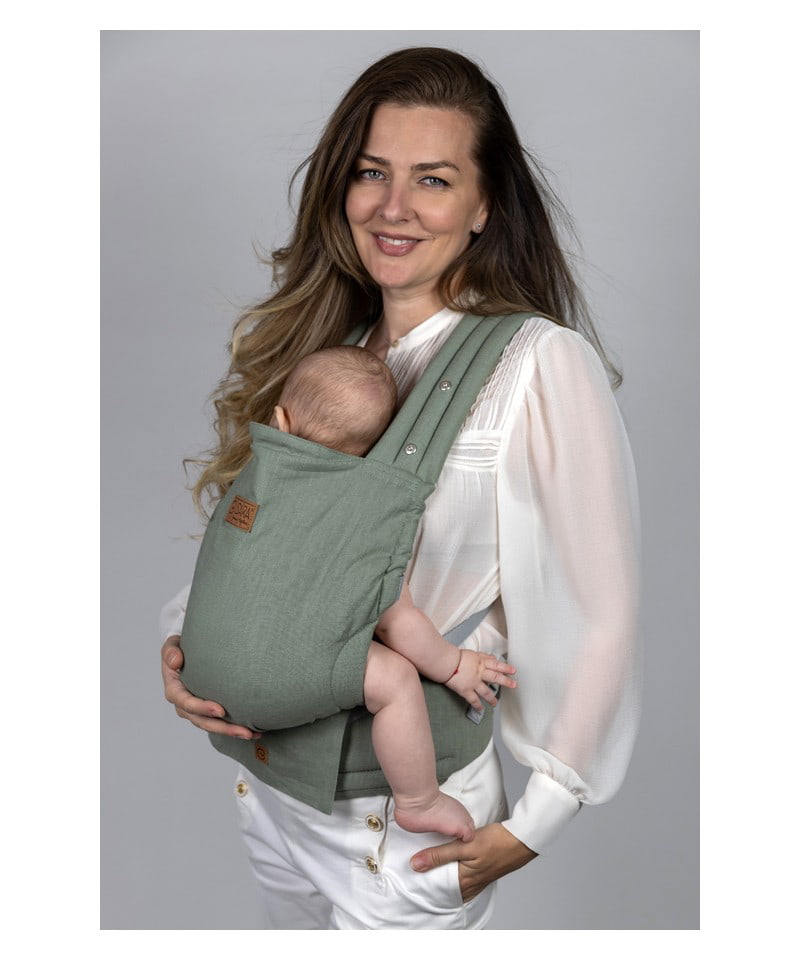 Isara Elite Mochila Portabebé - Sage Green Linen