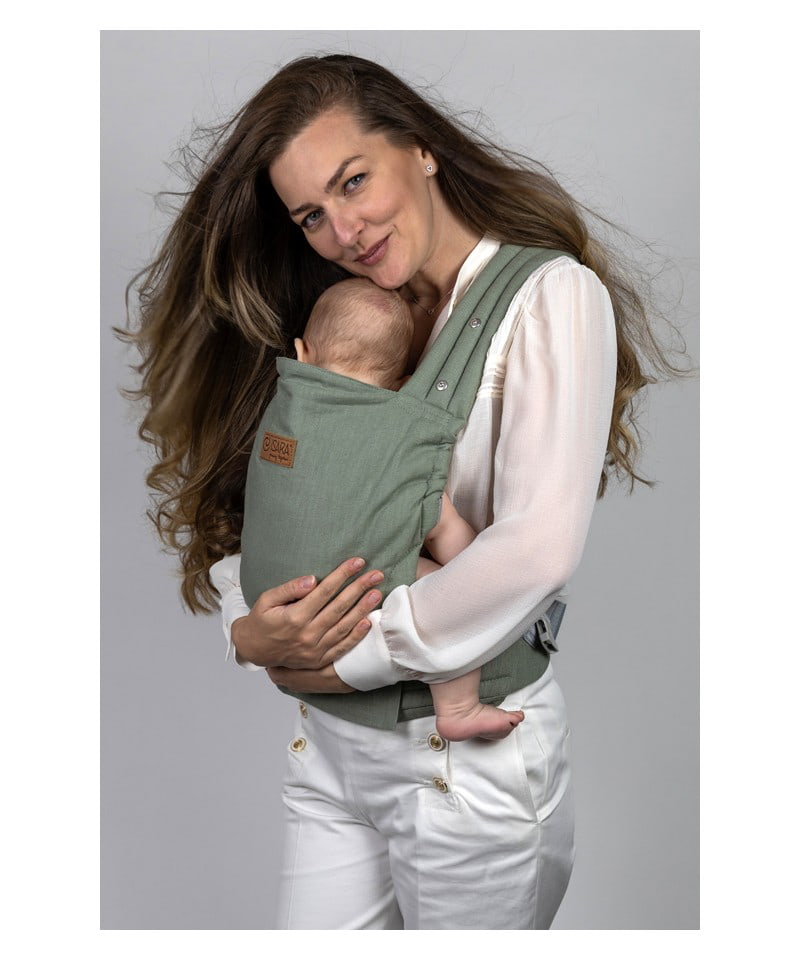 Isara Elite Mochila Portabebé - Sage Green Linen