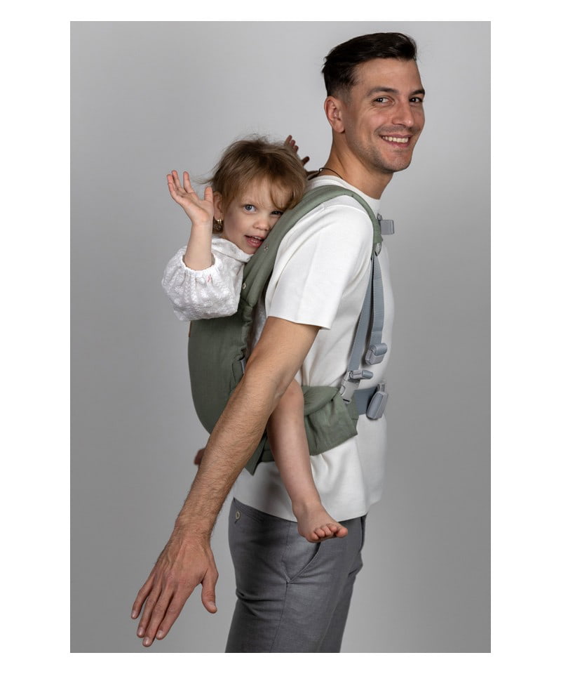 Isara Elite Mochila Portabebé - Sage Green Linen