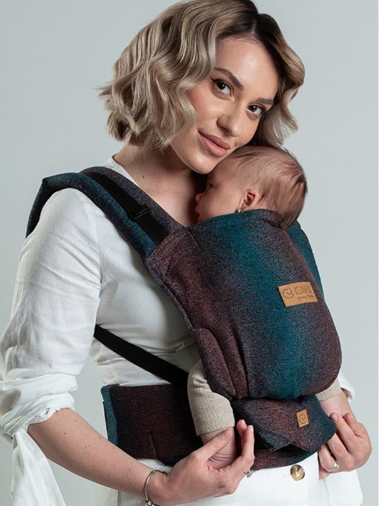 Isara Mochila Portabebé Quick Full Buckle - Pixelated Spicy Bamboo