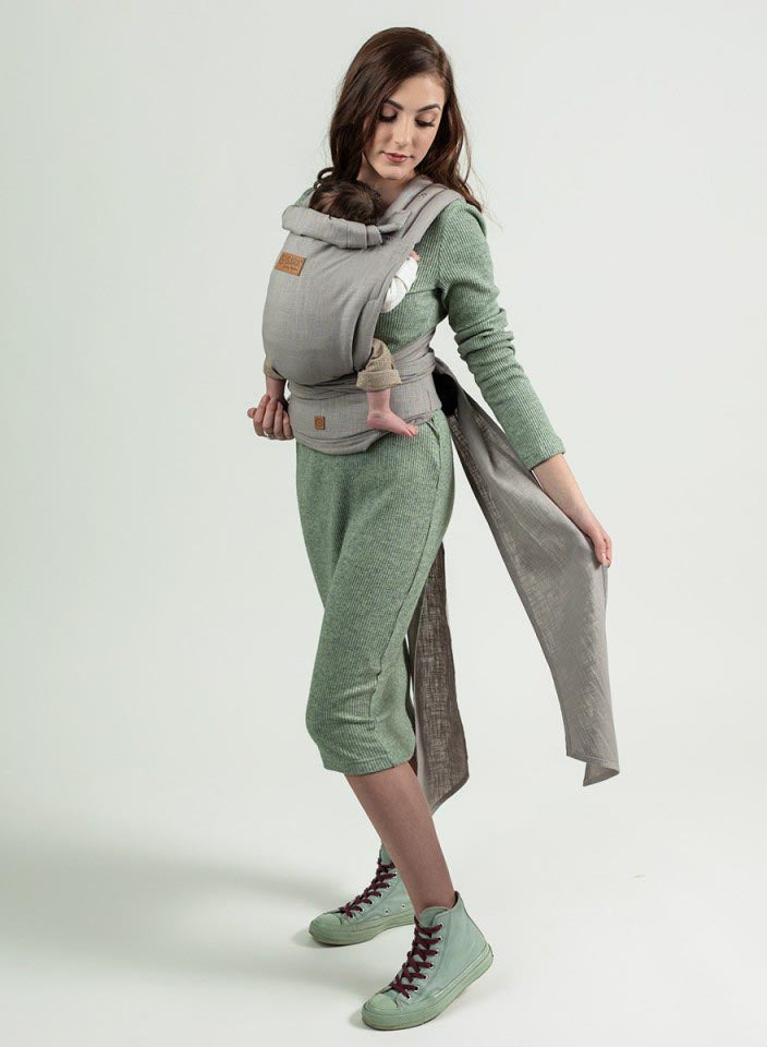 Isara Quick Half Buckle Mochila Portabebé - Misty Linen