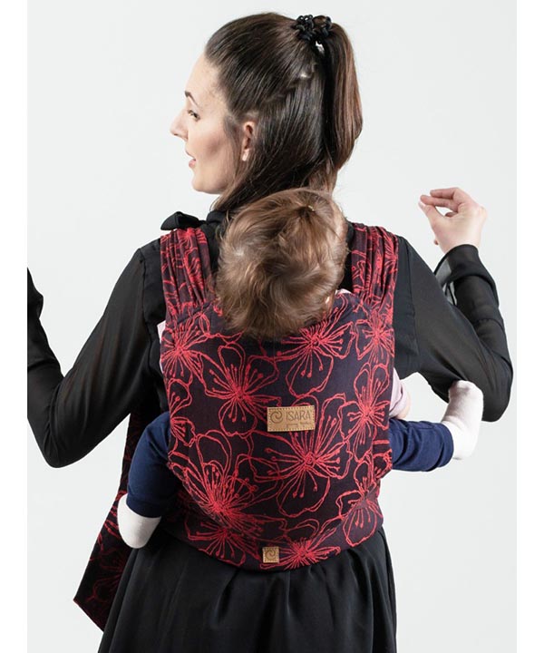 Isara Mochila Portabebé QuickTie One Size - Bloom in Noir