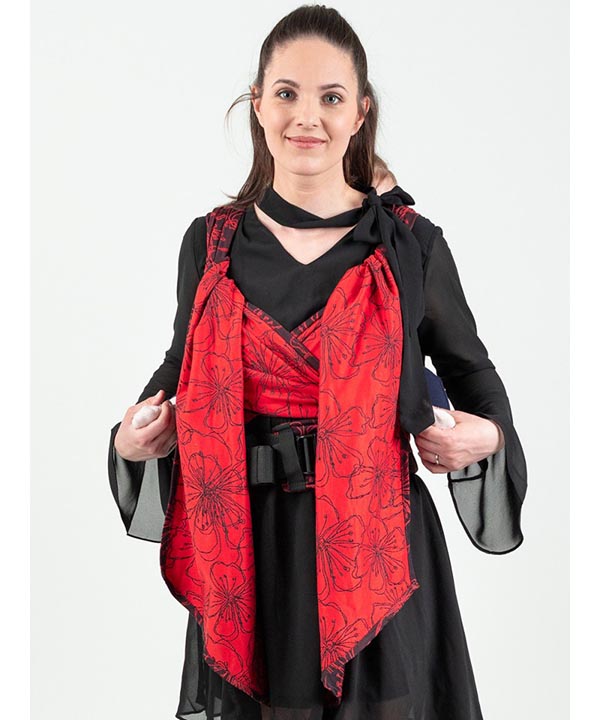Isara Mochila Portabebé QuickTie One Size - Bloom in Noir