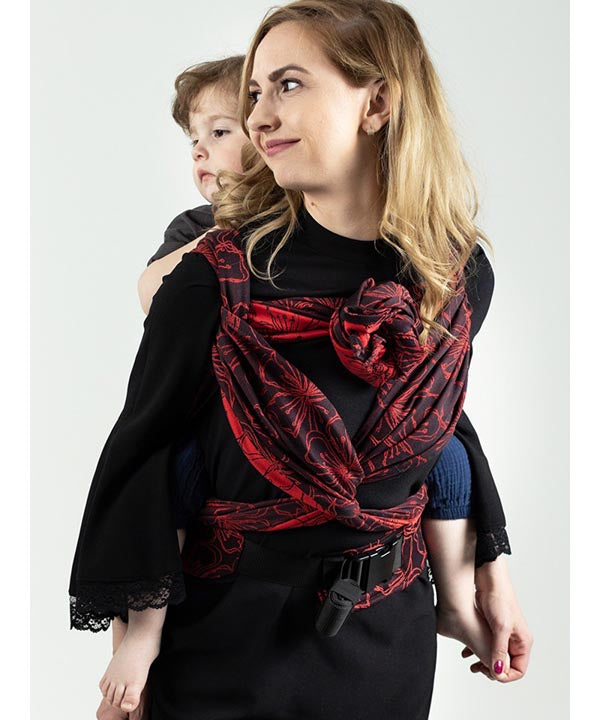 Isara Mochila Portabebé QuickTie One Size - Bloom in Noir
