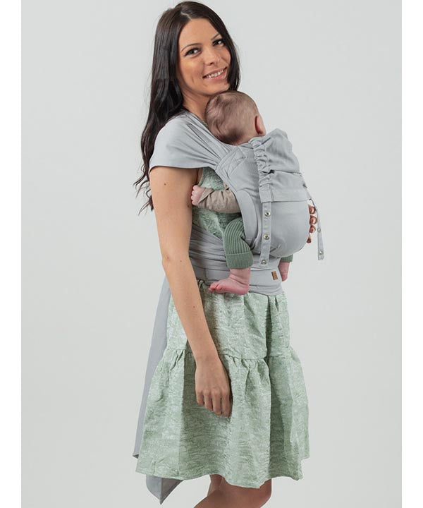 Isara Mochila Portabebé QuickTie One Size - Pearl Grey