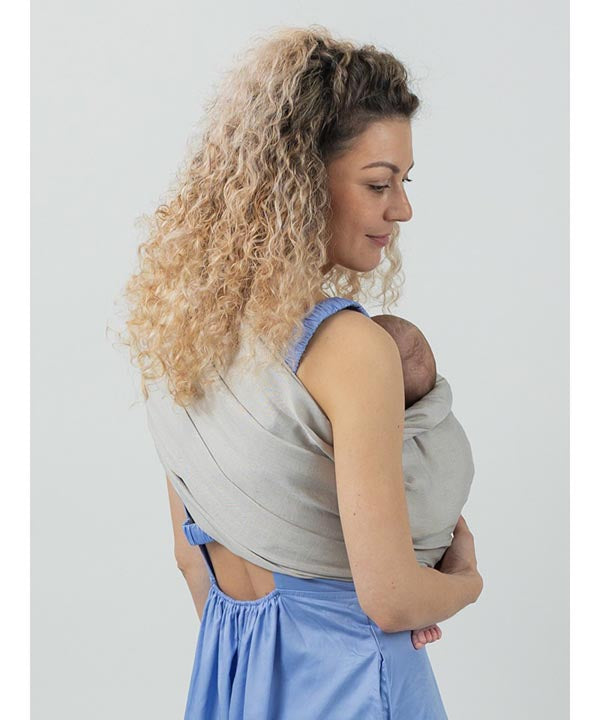 Isara Ring sling Size 1 - Silver Grey Bamboo Linen