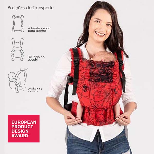 Isara The ONE Mochila Portabebé One size - Bloom in Rouge