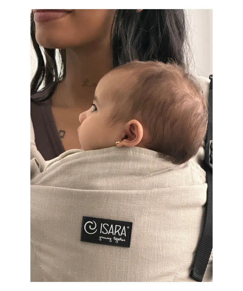 Isara Mochila Portabebé The ONE One size - Sandstone Linen