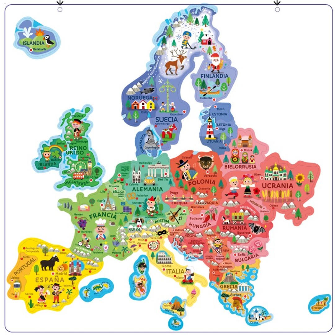 Janod - Mapa Magnético da Europa (versão espanhola)