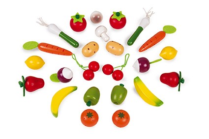 Janod - Cesta de 24 Frutas e Legumes