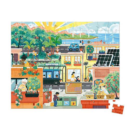 Janod - Puzzle Cidade Verde