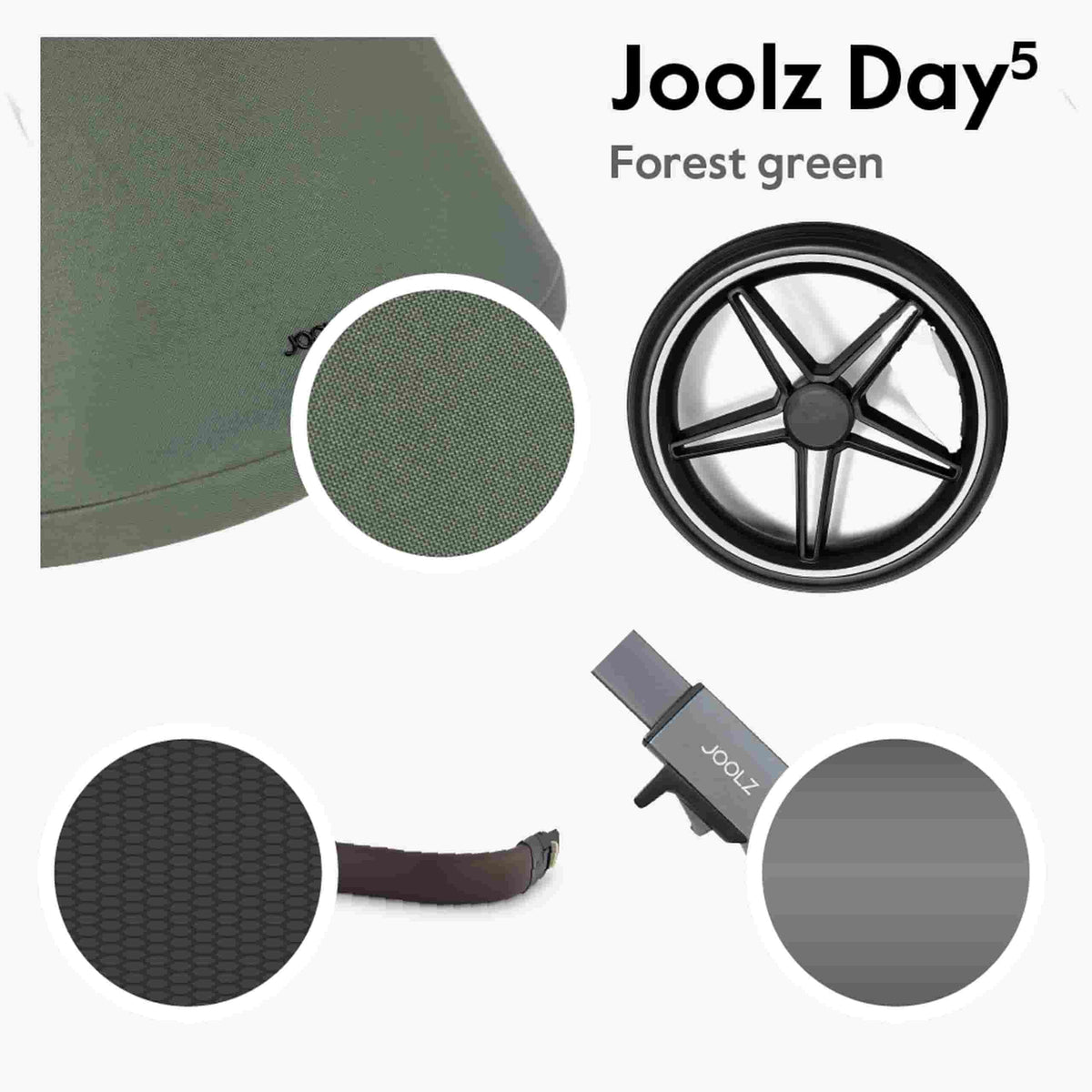 Joolz Day5 Carrinho de Bebé - 3 em 1 dos 0 aos 4 anos - Forest green